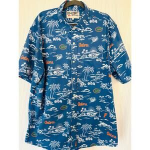Reyn Spooner Florida Gators Aloha Hawaiian Shirt Men’s 2XL NCAA Blue